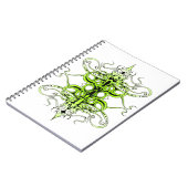 Carnet Design de tatouage Tribal Personnalisé Vert (Côté gauche)