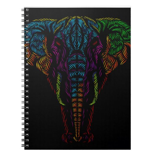 Carnet Design de tête éléphant (Devant)