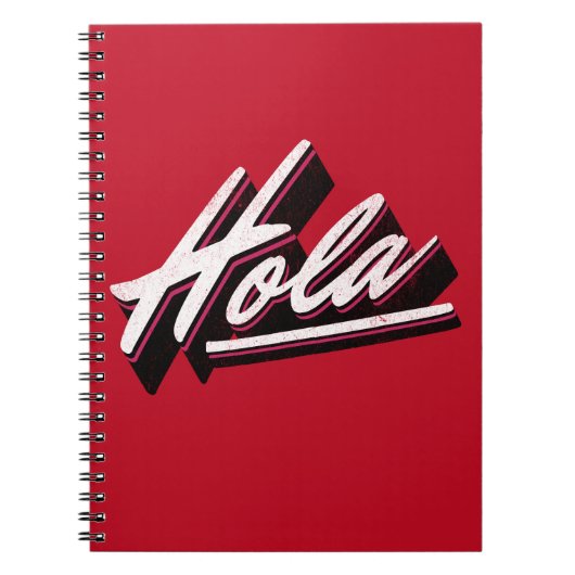 Carnet Design de texte Hola (Devant)
