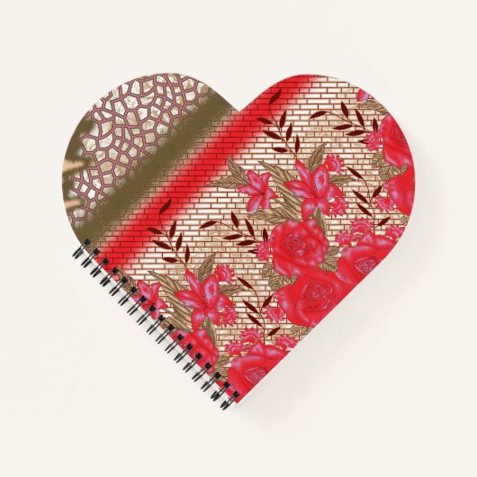 Carnet Design de tissu complexe avec motifs floraux (Devant)