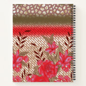 Carnet Design de tissu complexe avec motifs floraux (Dos)