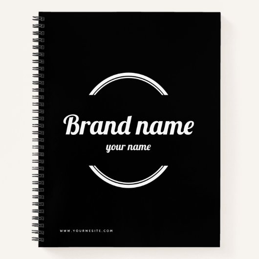 Carnet Design d'entreprise noir et blanc (Devant)