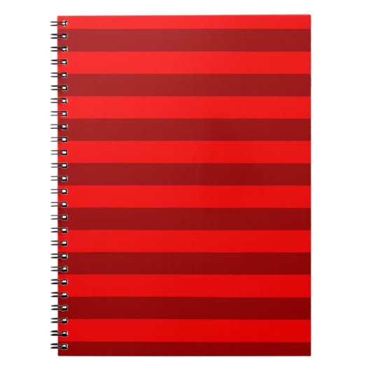 Carnet Design des rayures rouge et marron (Devant)