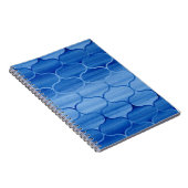 Carnet Design d'oignon peint bleu clair et foncé (Côté Droit)