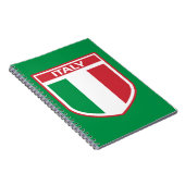 Carnet Design du drapeau/de l'insigne en Italie (Côté Droit)