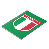 Carnet Design du drapeau/de l'insigne en Italie (Côté gauche)