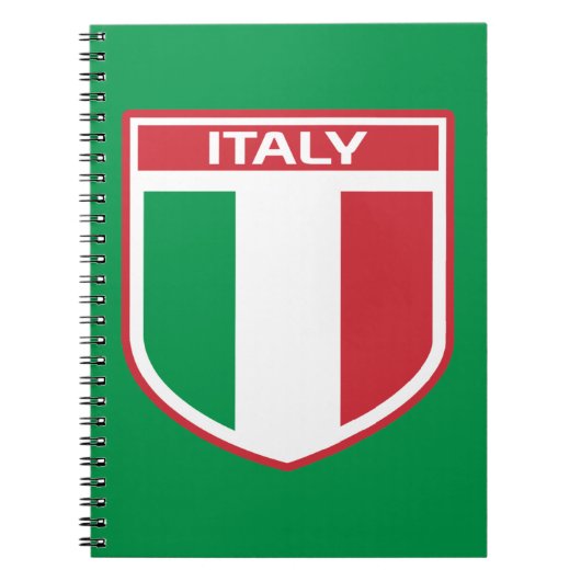 Carnet Design du drapeau/de l'insigne en Italie (Devant)