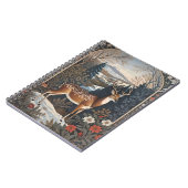 Carnet Design élégant de la nature des cerfs d'hiver (Côté gauche)