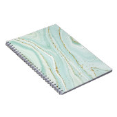 Carnet design élégant en marbre liquide peint à la main a (Côté Droit)