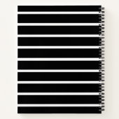 Carnet Design en bandes noir et blanc (Dos)