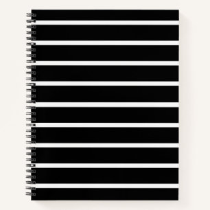 Carnet Design en bandes noir et blanc