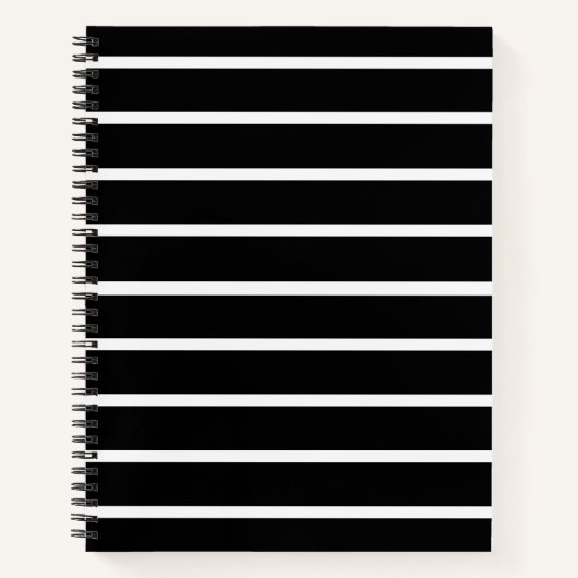 Carnet Design en bandes noir et blanc (Devant)