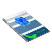 Carnet Design en fleurs bleues (Côté Droit)