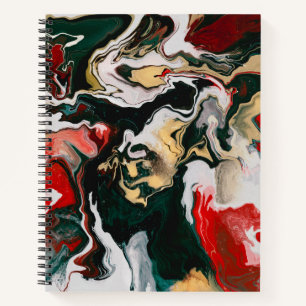 Carnet Design en marbre rouge