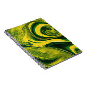 Carnet design en marbre vert et jaune A (Côté Droit)