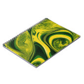 Carnet design en marbre vert et jaune A (Côté gauche)