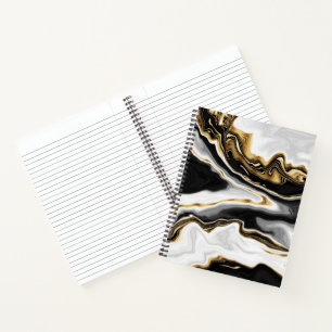 Carnet Design esthétique de peinture à l'or liquide mod