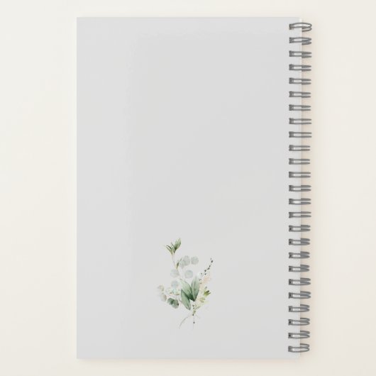 Carnet Design floral d'Eucalyptus (Verso)