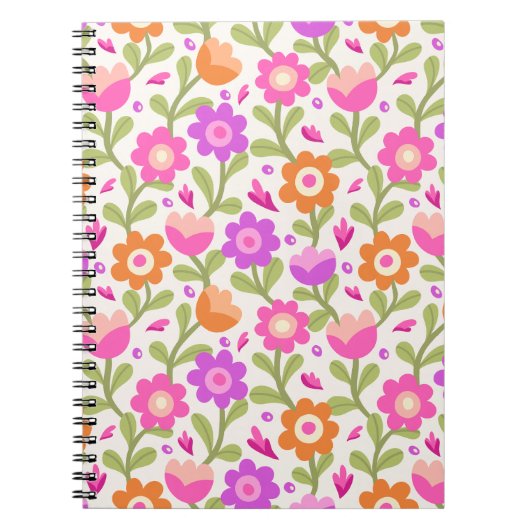 Carnet Design floral élégant - Beau et personnalisable (Devant)