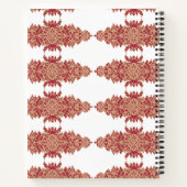 Carnet Design floral rouge et orange avec graphique ornem (Dos)
