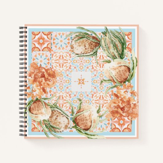 Carnet Design foulard floral (Devant)
