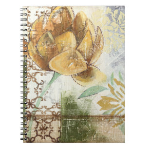 Carnet Design Fresque décoratif avec Fleur Globe