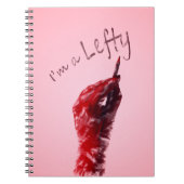 Carnet Design gaucher, je suis un message gaucher (Devant)