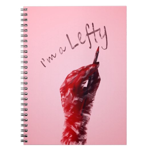 Carnet Design gaucher, je suis un message gaucher (Devant)