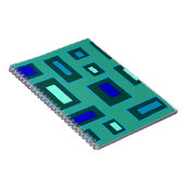 Carnet Design géométrique bleu et vert (Côté Droit)
