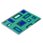 Carnet Design géométrique bleu et vert (Côté gauche)