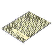 Carnet design géométrique crème grise (Côté gauche)