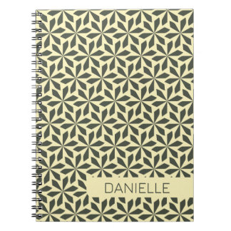 Carnet design géométrique crème grise