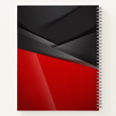 Carnet Design géométrique de texture métallique rouge et  (Dos)