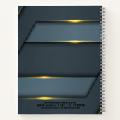 Carnet Design géométrique gris métallique (Dos)