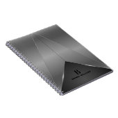 Carnet Design géométrique métallique gris argenté (Côté Droit)