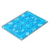 Carnet Design géométrique vertical bleu (Côté gauche)