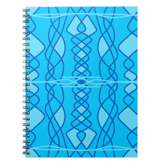 Carnet Design géométrique vertical bleu (Devant)