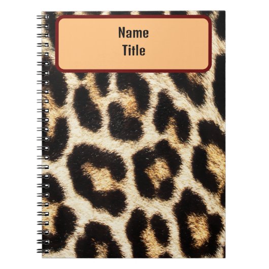 Carnet Design léopard (Devant)