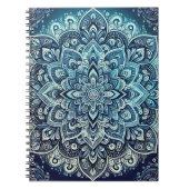 Carnet Design Mandala dégradé bleu (Devant)