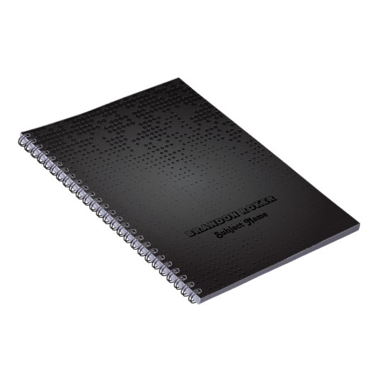 Carnet Design Métallicgéométrique noir (Côté Droit)