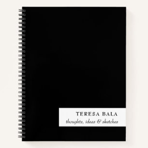 Carnet Design minimal moderne noir et blanc