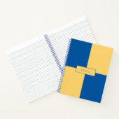 Carnet Design moderne À damiers bleu et jaune (Intérieur)