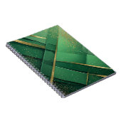 Carnet 💚 Design Moderne Abstrait Vert Élégant Pailleté � (Côté Droit)