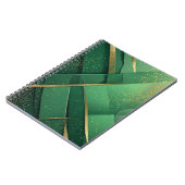 Carnet 💚 Design Moderne Abstrait Vert Élégant Pailleté � (Côté gauche)
