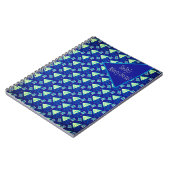 Carnet Design moderne design chic blanc bleu et jaune (Côté gauche)
