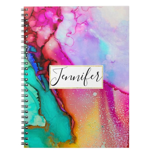 Carnet Design moderne en marbre Abstrait (Devant)