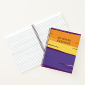 Carnet Design moderne et dynamique Texte personnalisé (Intérieur)