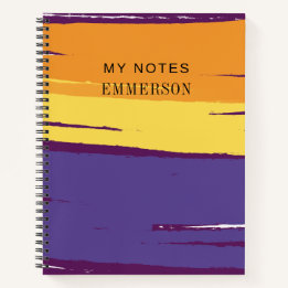 Carnet Design moderne et dynamique Texte personnalisé