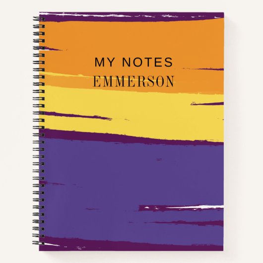Carnet Design moderne et dynamique Texte personnalisé (Devant)