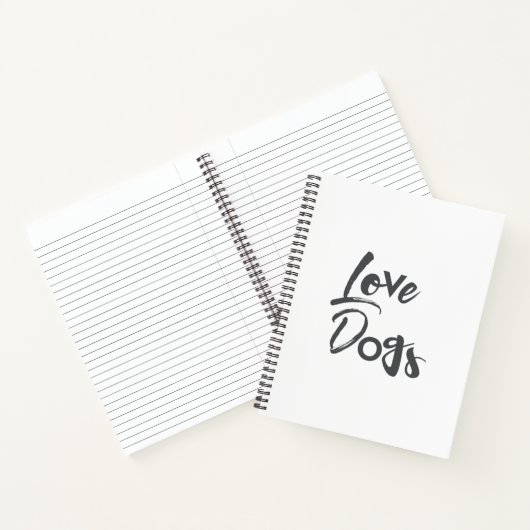 Carnet Design moderne, simple, urbain, cool de Love Dogs (Intérieur)